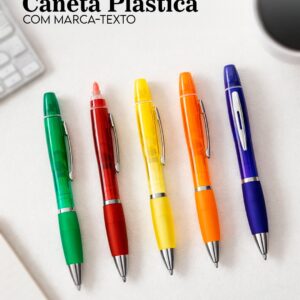 Caneta Plástica com Marca-Texto - 0911210