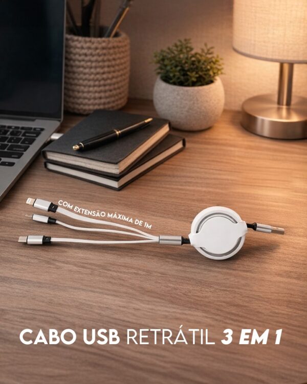 Cabo USB Retrátil 3 em 1 – 1907304