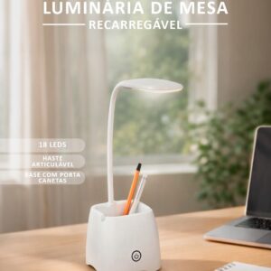 Luminária de Mesa Recarregável - 1908510