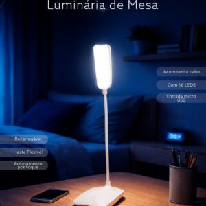 Luminária de Mesa Recarregável - 1908311