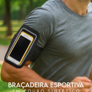 Braçadeira Esportiva Couro Sintético - 1905808