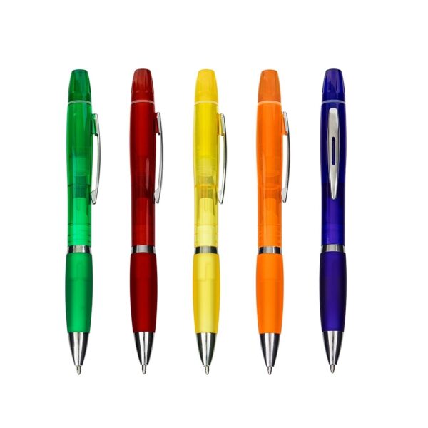 Caneta Plástica com Marca-Texto – 0911210